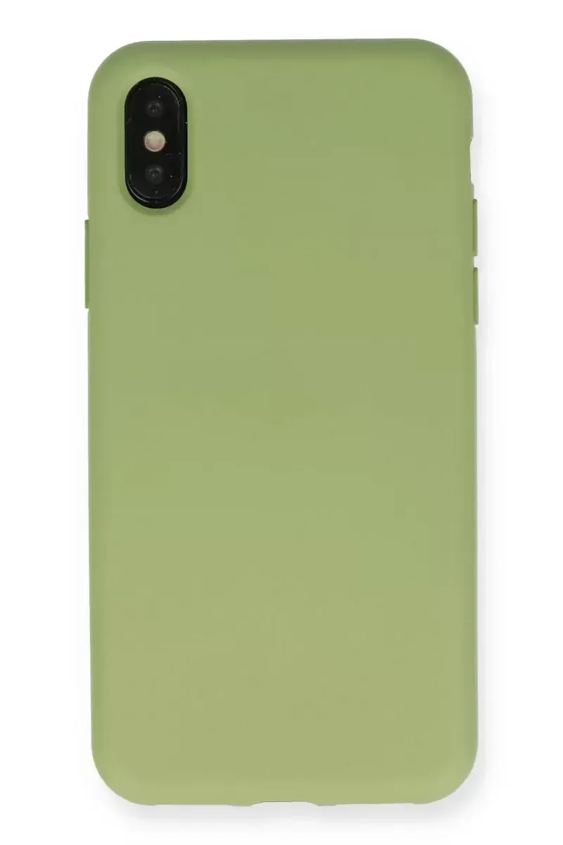 Newface İphone Xs Max Kılıf Nano İçi Kadife Silikon - Yeşil