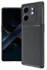 Newface İnfinix Smart 9 Kılıf Auto Focus Karbon Kapak - Siyah