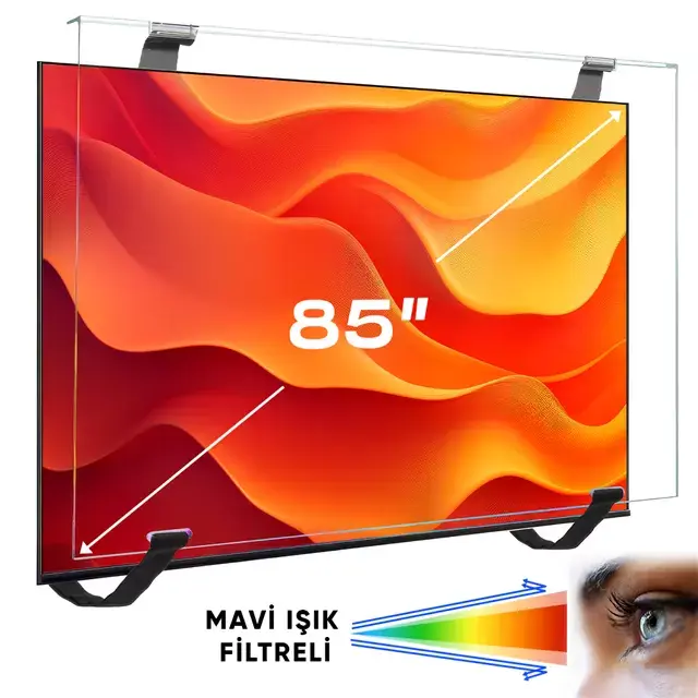 Weko Wk-29930 85'' Mavi Işık Filtreli Tv Ekran Koruyucu Darbeye Dayanıklı 2mm Optik Difüzörlü