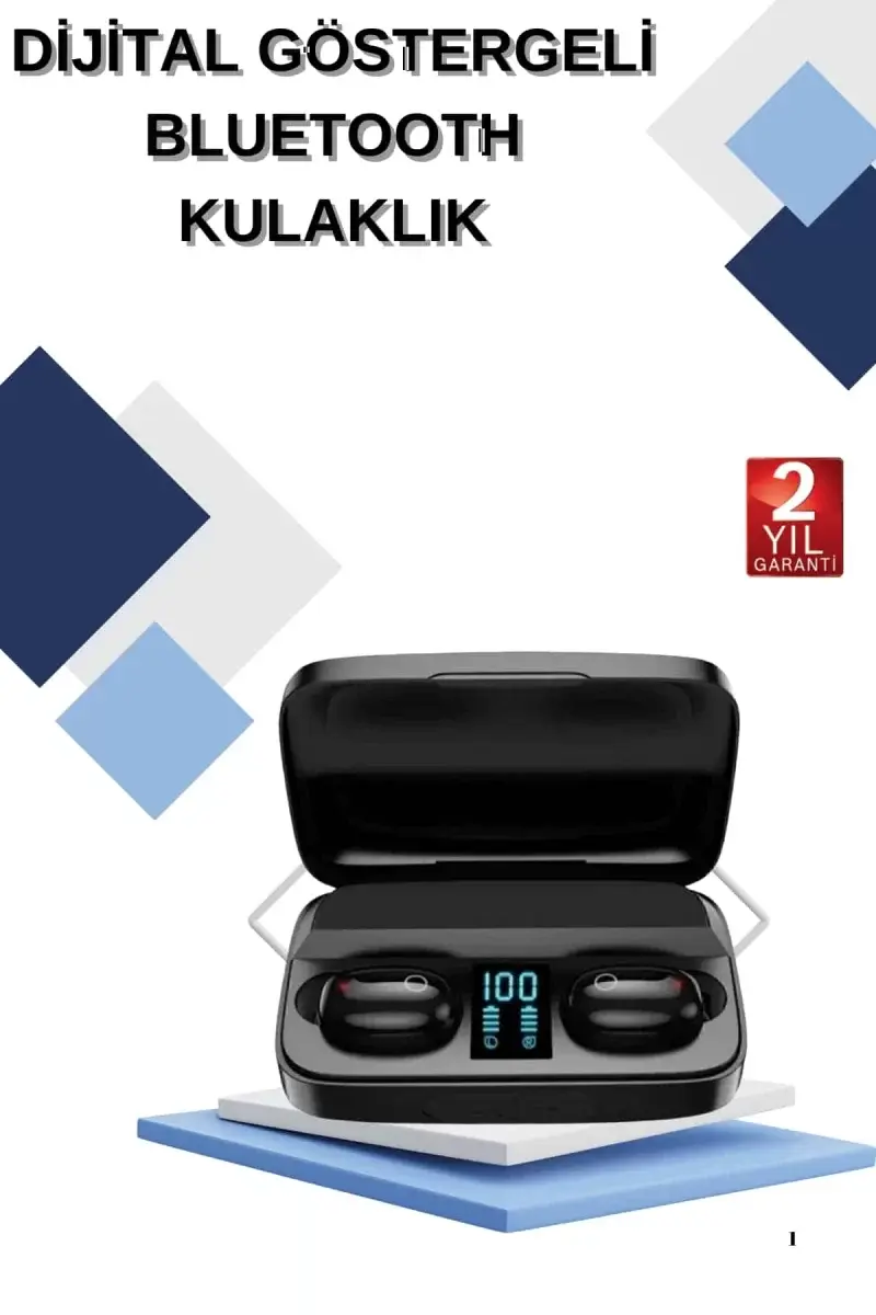 Dijital Göstergeli Bluetooth Kulaklık Kablosuz Tws Stereo Bluetooth 5.0