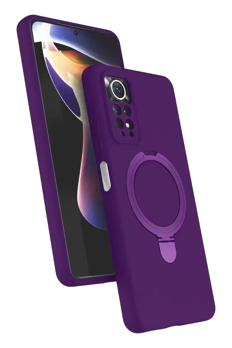 Newface Xiaomi Redmi Note 12 Pro 4g Regal Magsafe Standlı Kapak - Derin Mor