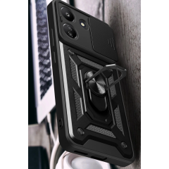 Xiaomi Redmi 13c Kılıf Pars Lens Yüzüklü Silikon - Lacivert