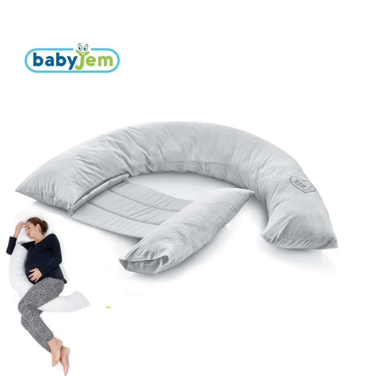 Babyjem Sırt Destekli Hamile Ve Emzirme Yastığı Gri