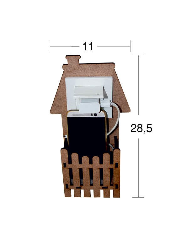 Ahşap Ev Motifli Şarjlık N:L253