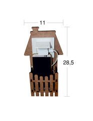 Ahşap Ev Motifli Şarjlık N:L253