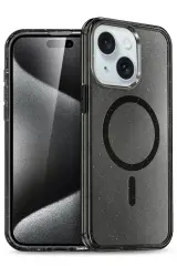 Newface İphone 15 Plus Kılıf Star Magsafe Kapak - Siyah