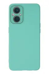 Newface Oppo Reno 7 Lite Kılıf Lansman Glass Kapak - Turkuaz