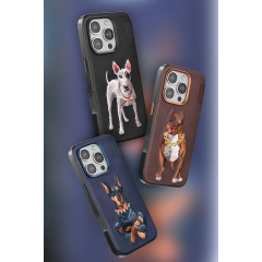 Venco  İphone 16 Perma Desenli Kapak - Siyah