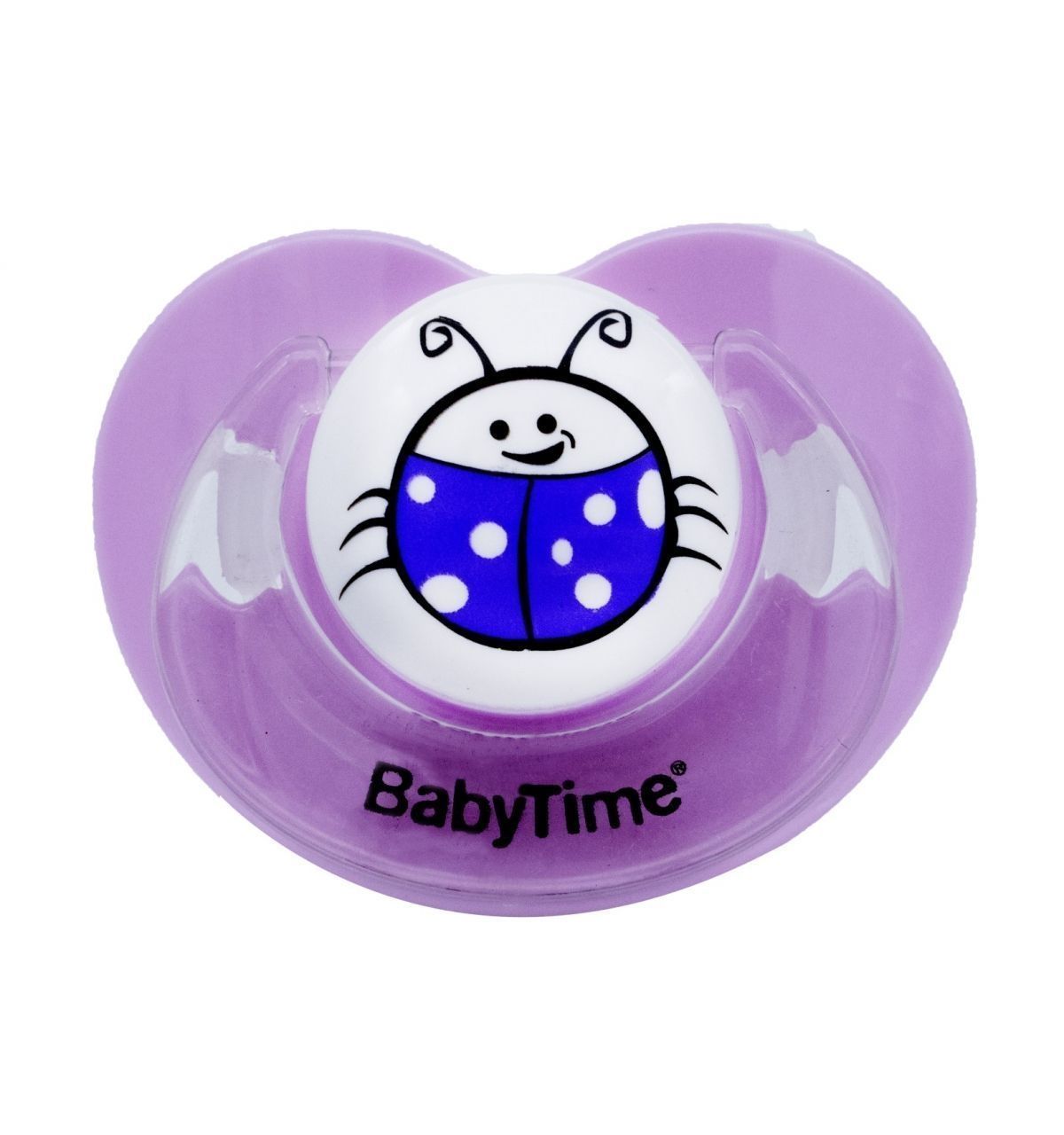 BabyTime BT137 Silikon Damaklı Koruyucu Kapaklı Mat Gövdeli Emzik No:1 - Mor