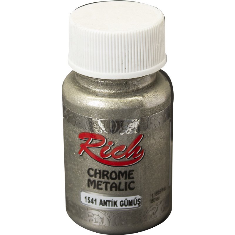 Chrome Metalik Boya - 60cc - Antik Gümüş - N.1541