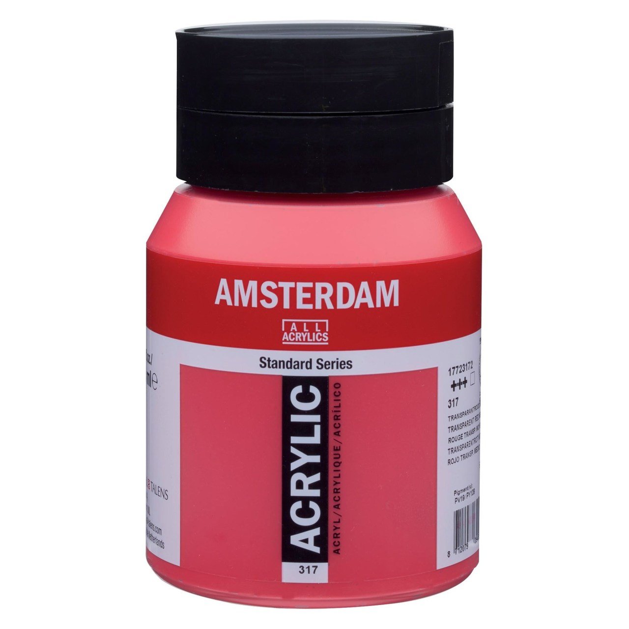 Akrilik Boya 500ml. N:317 Transparent Red Medium