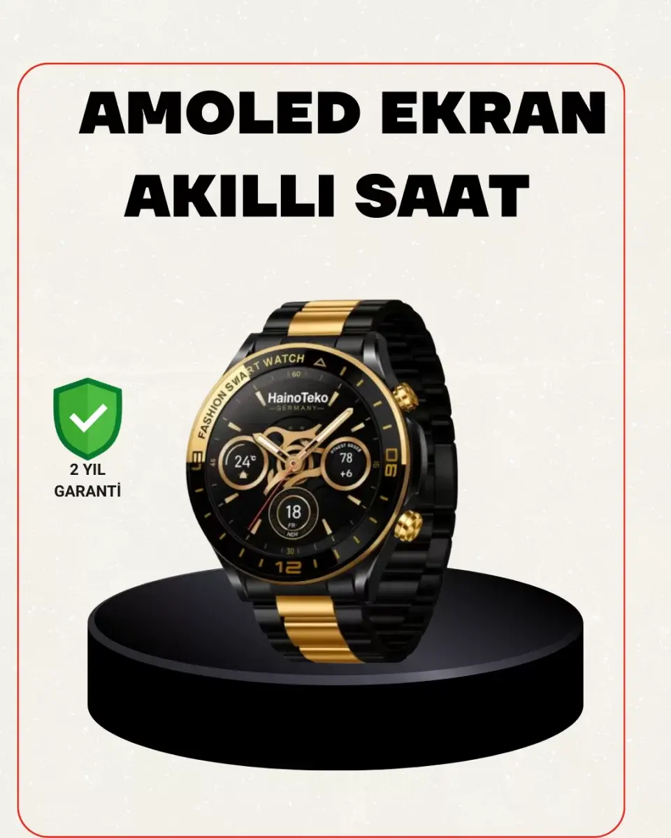 Amoled Akıllı Saat Manyetik Şarj Gps Destekli Spor Ve Günlük Kullanım