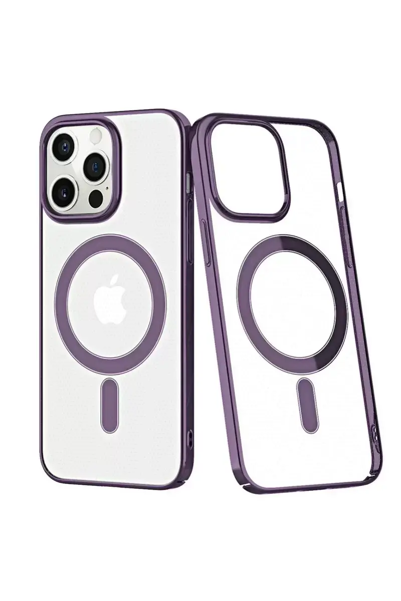 Newface İphone 13 Pro Kılıf Element Magneticsafe Sert Kapak - Derin Mor