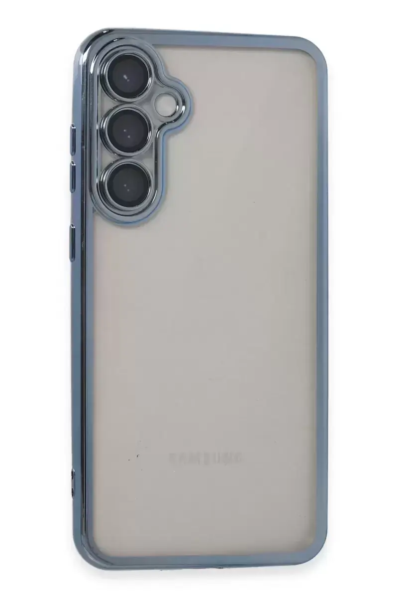 Newface Samsung Galaxy S23 Fe Kılıf Razer Lensli Silikon - Açık Mavi