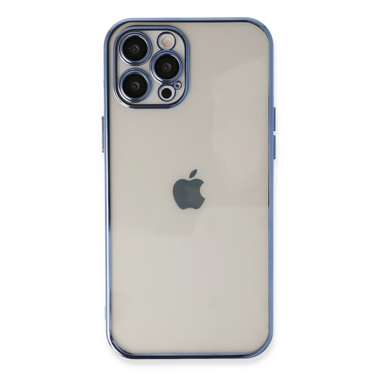 İphone 12 Pro Kılıf Razer Lensli Silikon - Açık Mavi