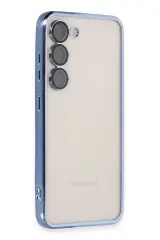 Newface Samsung Galaxy S24 Kılıf Razer Lensli Silikon - Açık Mavi