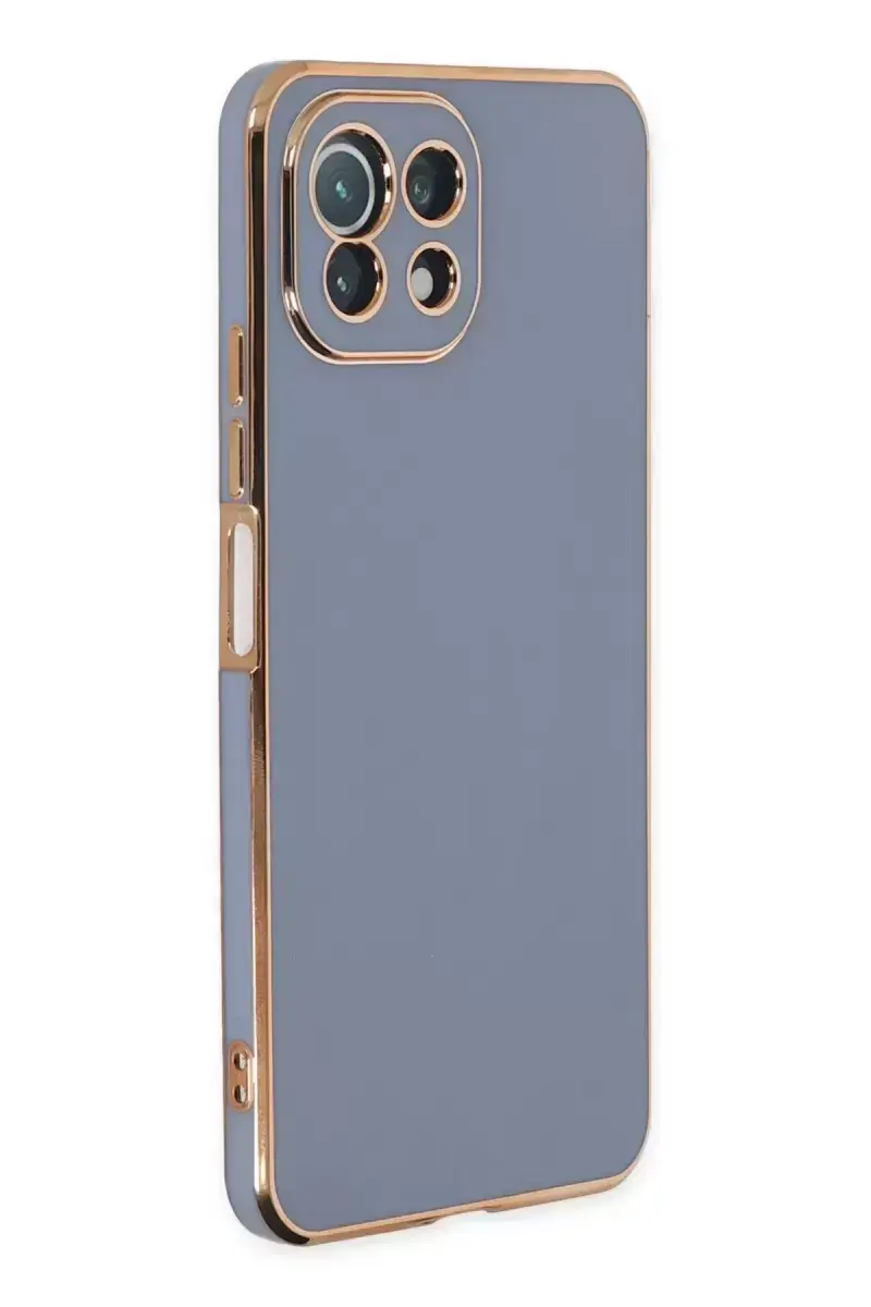 Newface Xiaomi Mi 11 Lite Kılıf Volet Silikon - Mavi