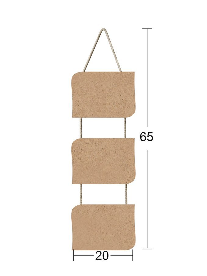 3lü İpli Pano - 65X20