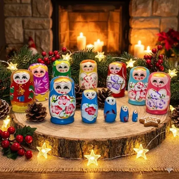 5'li Ahşap Matruşka