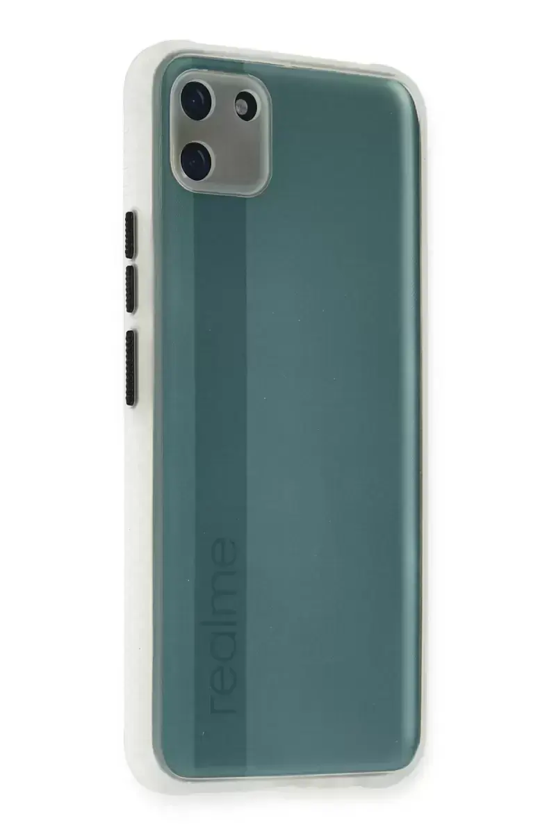Newface Realme C11 Kılıf Miami Şeffaf Silikon - Şeffaf