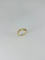 14 K Gold Kaplama Zirkon Taşlı Yüzük