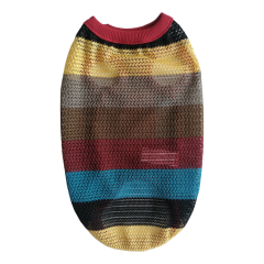 Köpek Kıyafeti File Kumaş Kırmızı Biyeli Tişört XXL 43 cm