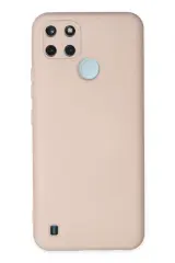 Newface Realme C25y Kılıf Nano İçi Kadife Silikon - Pudra