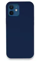 Newface Apple İphone 12 Kılıf Lansman Legant Silikon - Lacivert