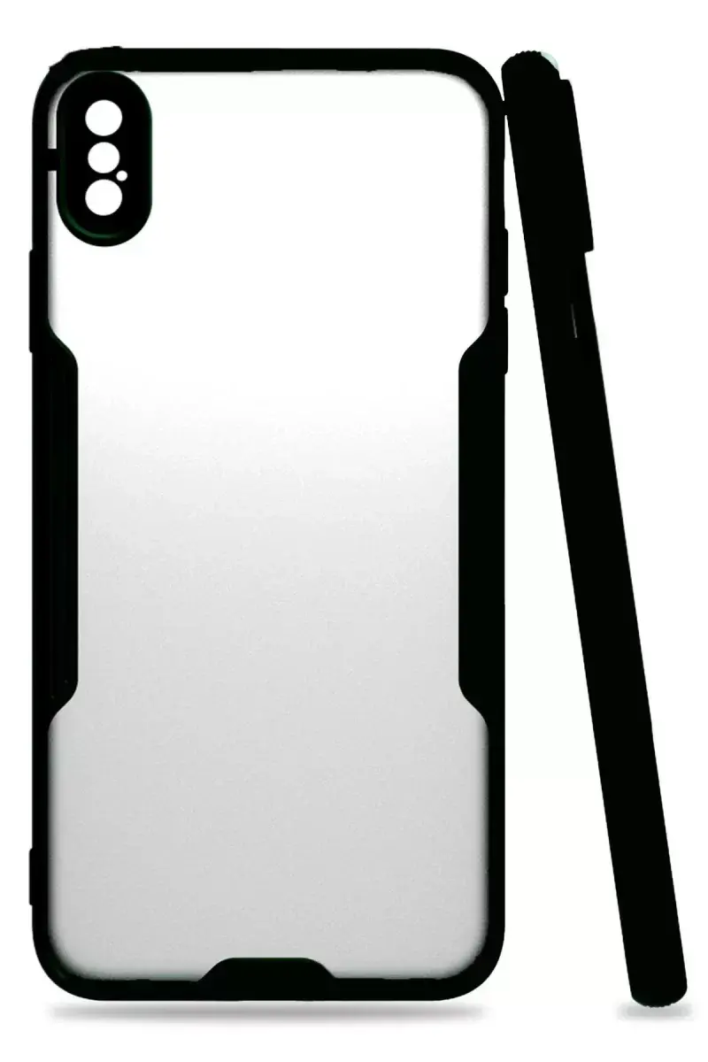 Newface İphone Xs Max Kılıf Platin Silikon - Siyah