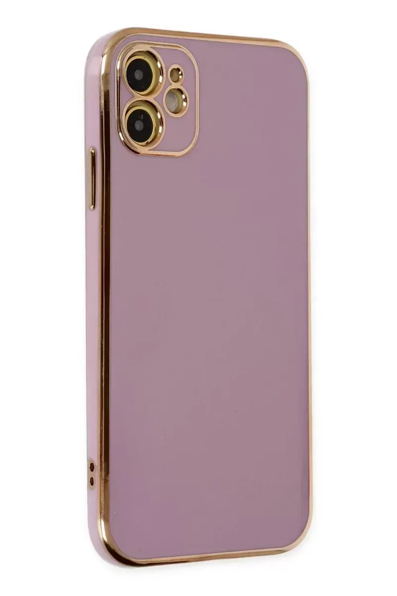 Newface İphone 12 Kılıf Volet Silikon - Mor