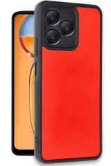 Newface Realme Note 50 4g Kılıf Aras Deri Kapak - Kırmızı