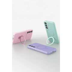 Samsung Galaxy A15 4g Regal Magsafe Standlı Kapak - Su Yeşili