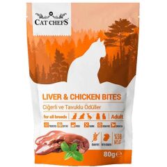 Cat Chefs Ciğerli ve Tavuklu Kedi Ödül Maması 80 gr