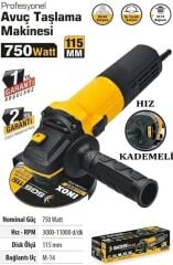 SGS 511 Devir Ayarlı Avuç Taşlama 115 750 Watt