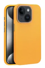 Joko İphone 15 Kılıf Wonder Deri Magsafe Kapak - Turuncu