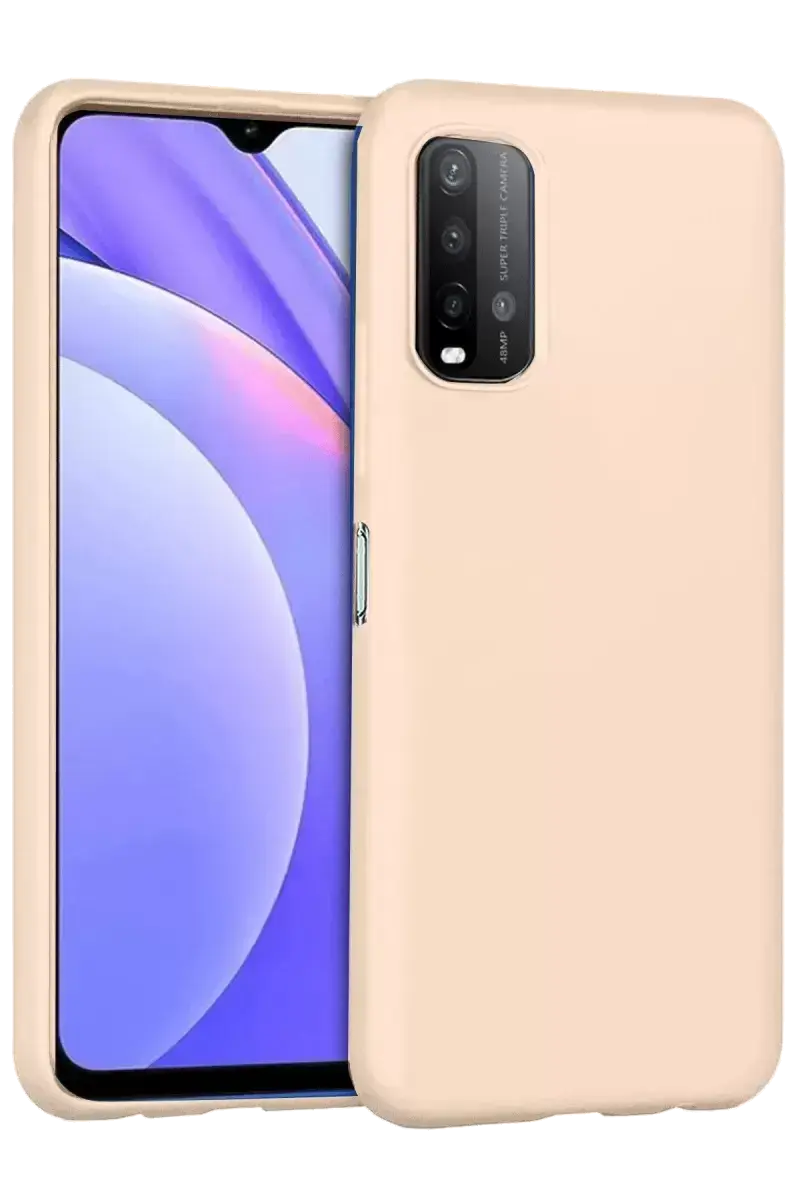 Newface Xiaomi Redmi 9t Kılıf Nano İçi Kadife Silikon - Pudra