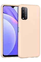 Newface Xiaomi Redmi 9t Kılıf Nano İçi Kadife Silikon - Pudra