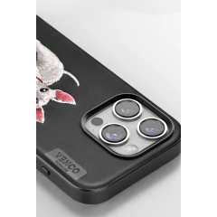 Venco  İphone 16 Pro Max Perma Desenli Kapak - Siyah