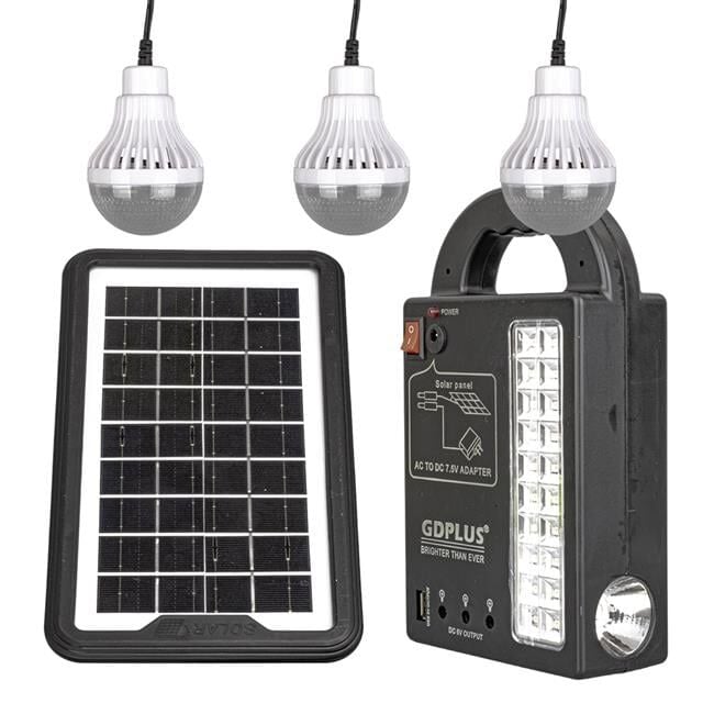Powermaster Gd-999 Lamba + Powerbank + Işıldak Solar Aydınlatma Seti