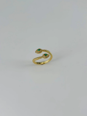 14 K Gold Kaplama Zirkon Taşlı Yüzük