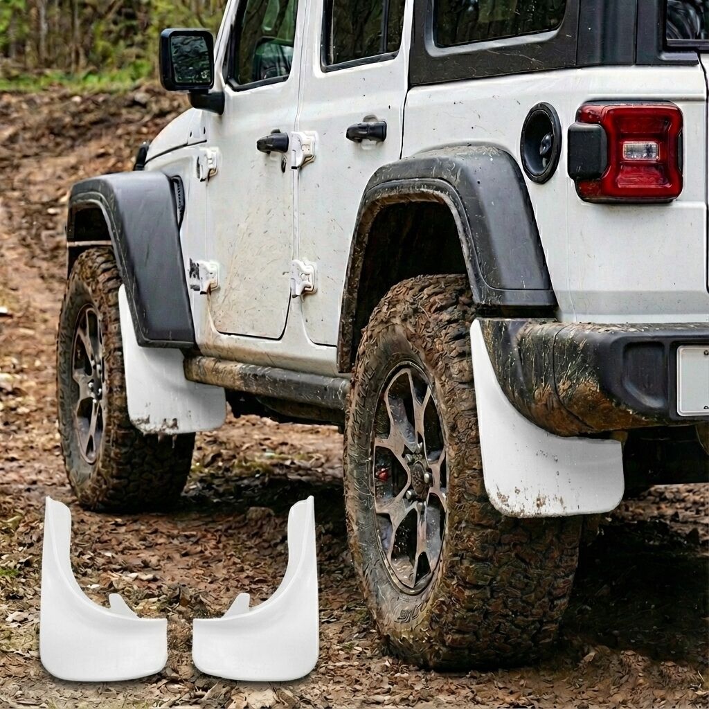 Universal Yumuşak Paçalık Tozluk Çamurluk 2'li Set Beyaz