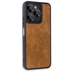 General Mobile Era 30 Kılıf Aras Deri Kapak - Taba