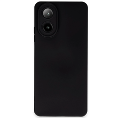 Oppo A38 Kılıf Nano İçi Kadife Silikon - Siyah