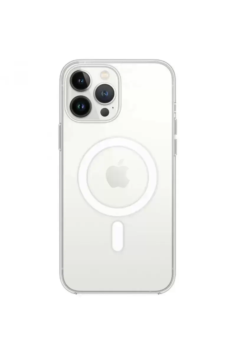Newface İphone 13 Pro Max Kılıf Magneticsafe Şeffaf Silikon - Şeffaf