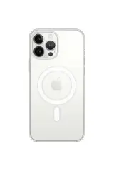 Newface İphone 13 Pro Max Kılıf Magneticsafe Şeffaf Silikon - Şeffaf