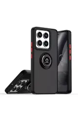 Newface Xiaomi Mi 15 Pro Kılıf Montreal Yüzüklü Silikon Kapak - Siyah