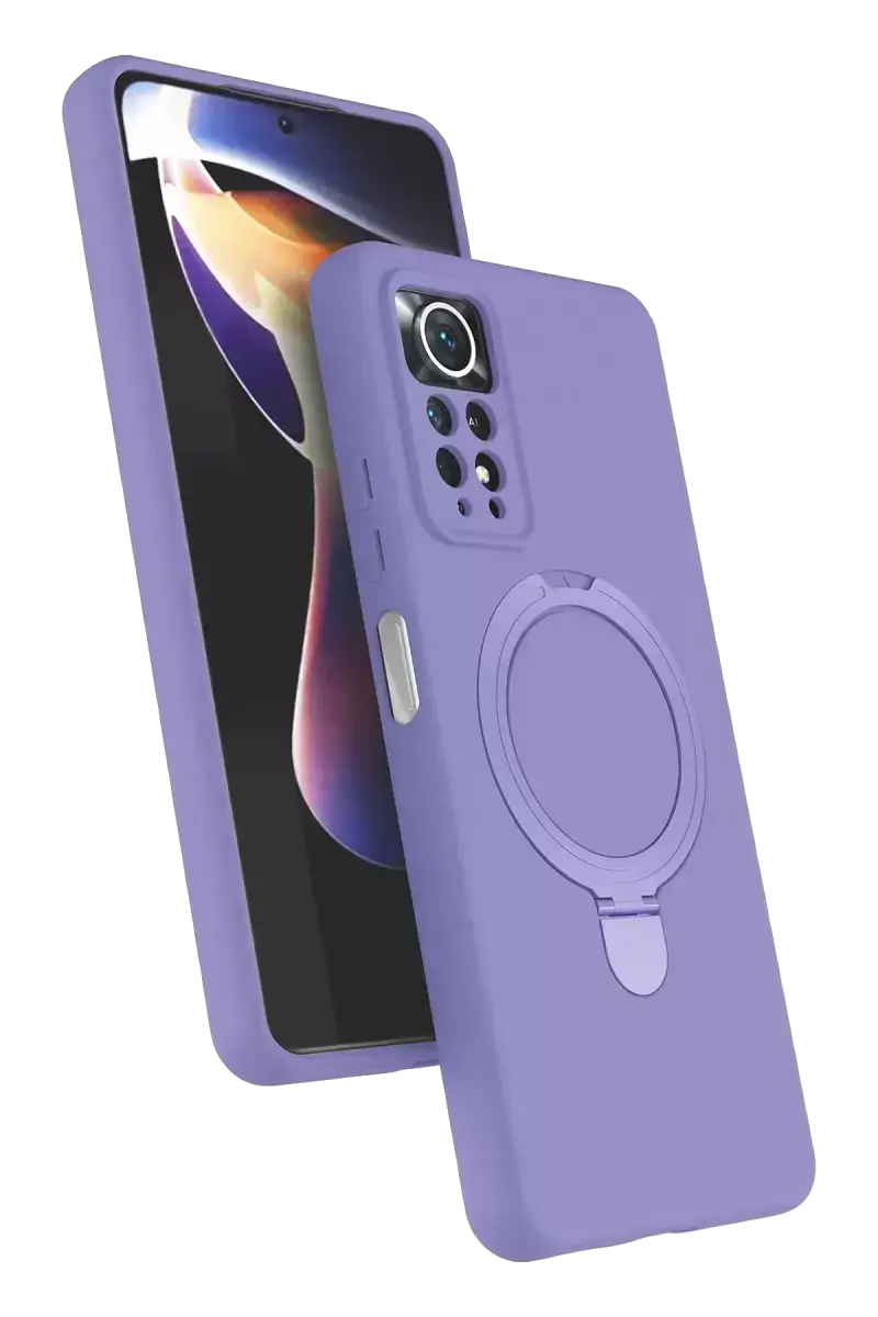 Newface Xiaomi Redmi Note 12 Pro 4g Regal Magsafe Standlı Kapak - Lila