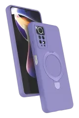 Newface Xiaomi Redmi Note 12 Pro 4g Regal Magsafe Standlı Kapak - Lila