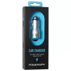 Powerway X-633 Çift Usb'li 3.1 Amper Metal Çakmaklık Araç Şarj Cihazı