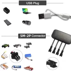 Powermaster Pm-29140 4in1 Sm-2p Soket 3.7v Lityum Pil Usb Splitter Şarj Aleti